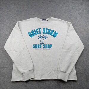 Quiet Storm Sweatshirt Mens Large Gray Surf Shop Ocean City Maryland Graphic